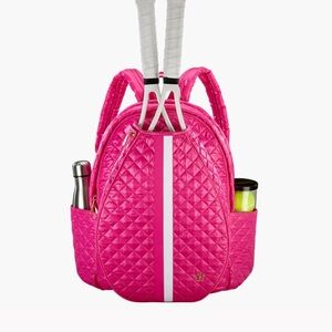 Oliver Thomas 24+7 tennis backpack (Fuschia white stripe) NWT